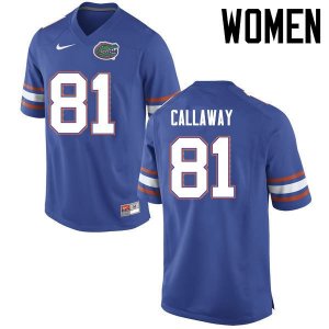 Women's Florida Gators #81 Antonio Callaway NCAA Nike Blue Authentic Stitched College Football Jersey EHN5862KH